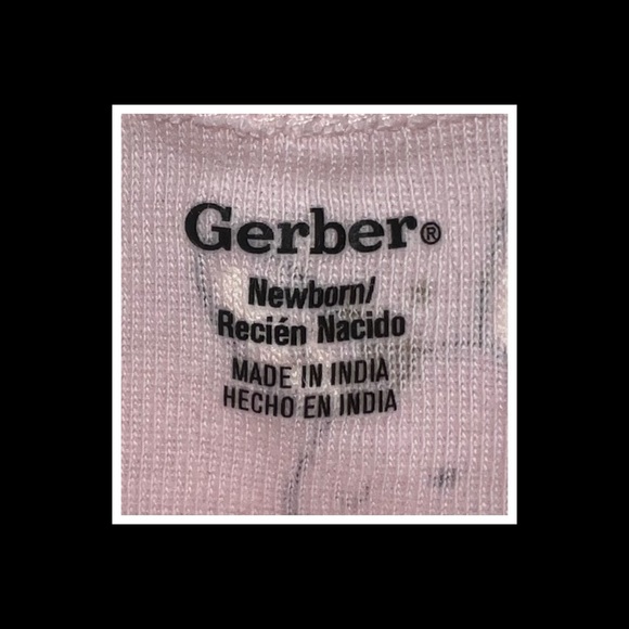 4/$10 •Gerber newborn baby girl bunny onesie🐰NWOT🐰 - Picture 2 of 2